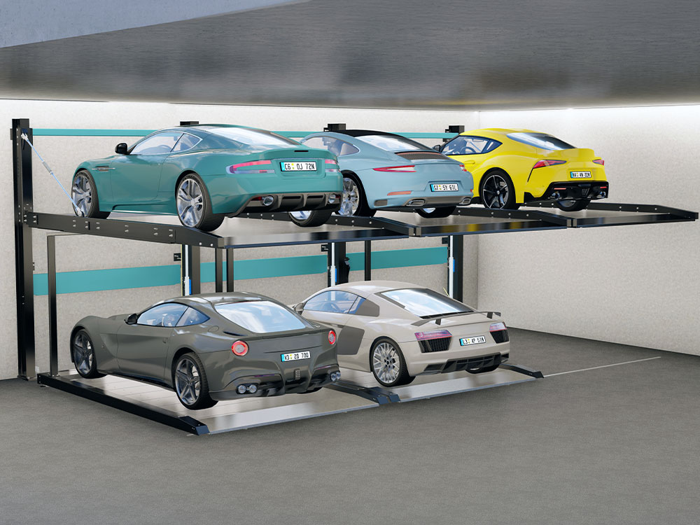 S02 Halbautomatisches Parken auf 2 Ebenen ohne Grube
